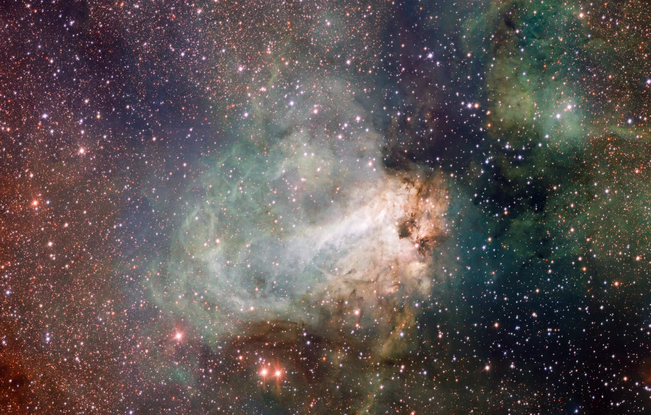 Photo wallpaper stars, nebula, Swan, Sagittarius, constellation, Omega