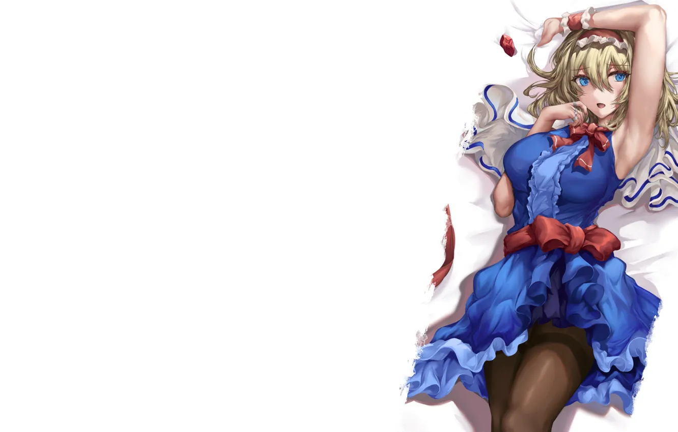 Photo wallpaper girl, hot, sexy, dress, blue, anime, babe, cute