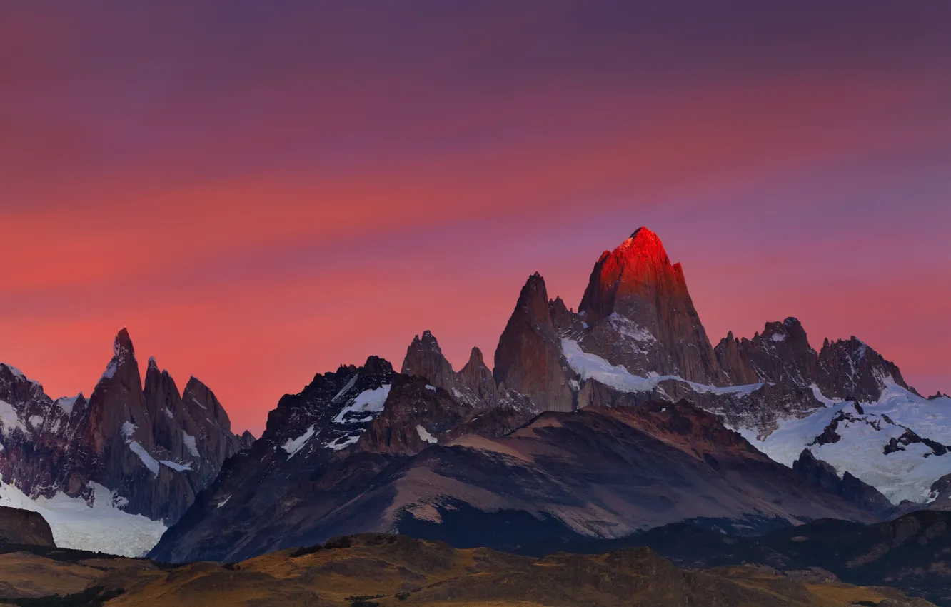 Photo wallpaper the sky, snow, mountains, nature, rocks, Argentina, Chile, Argentina