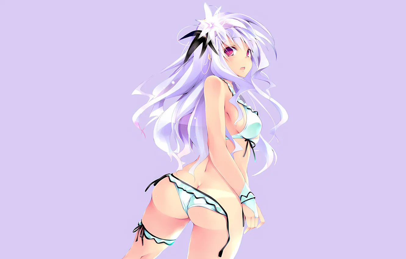 Photo wallpaper girl, sexy, ass, cleavage, long hair, boobs, anime, beautiful