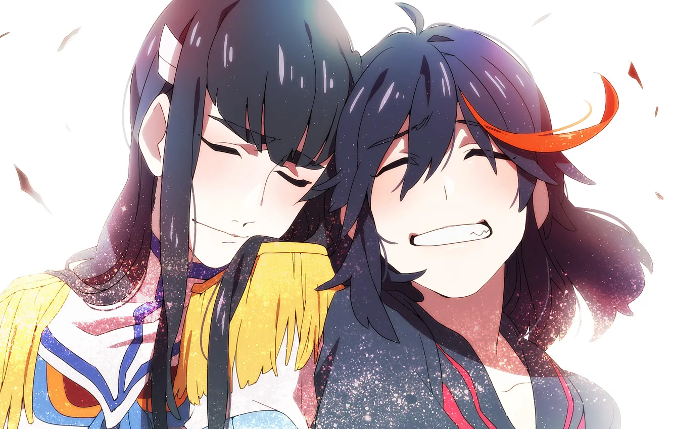 Photo wallpaper joy, girls, smile, sisters, Kill La Kill, Smash slash