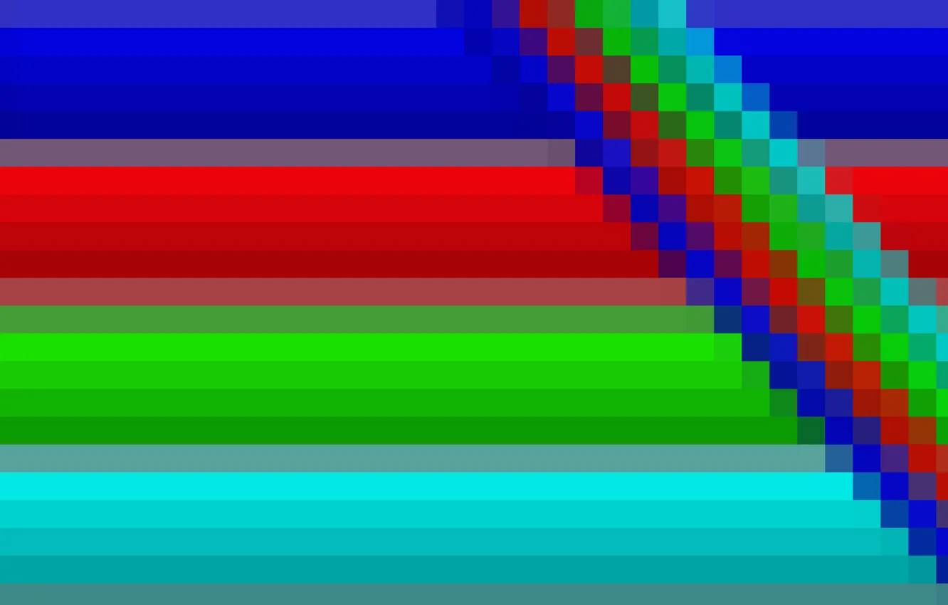 Photo wallpaper strip, colored, pixel
