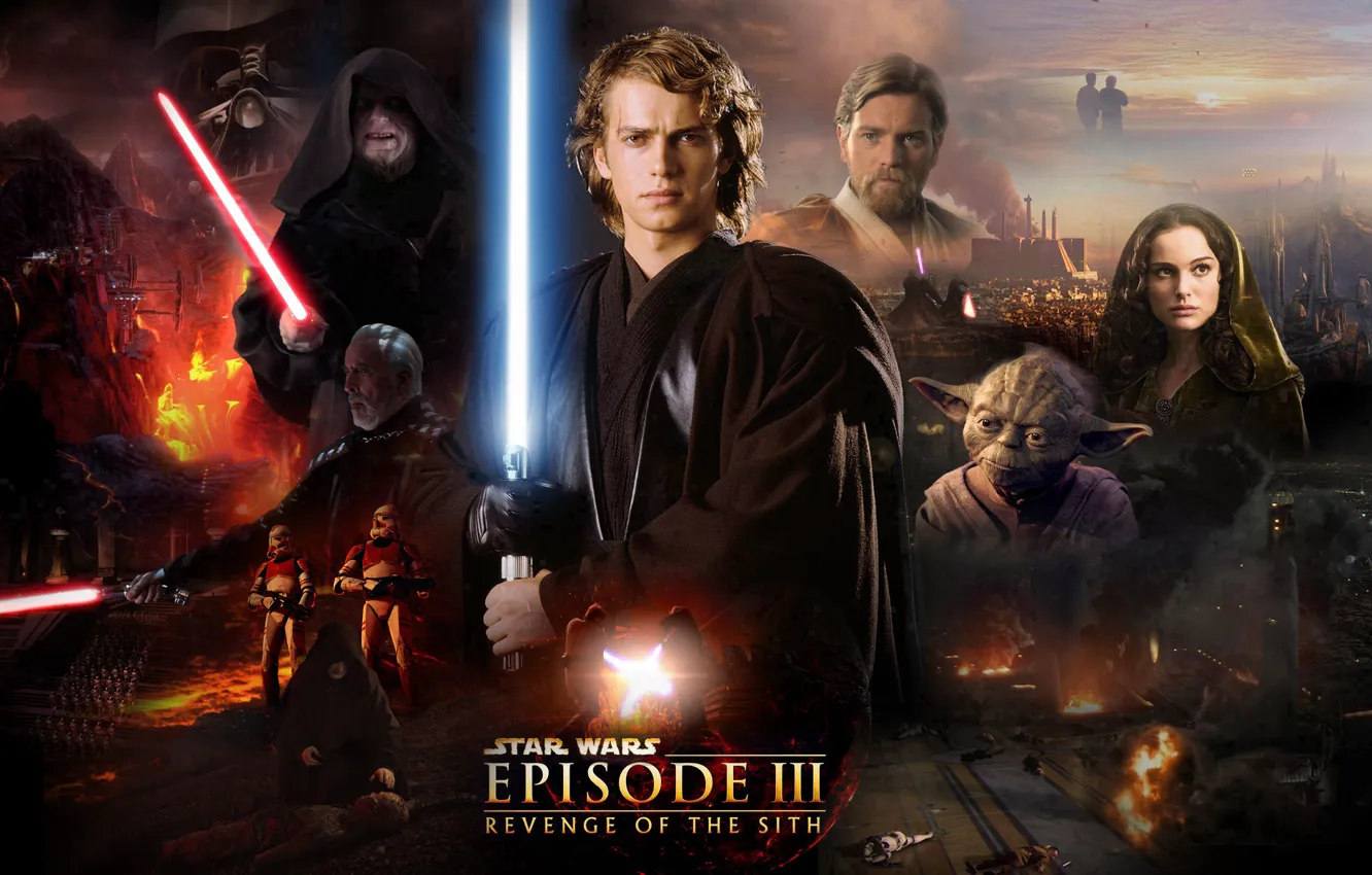 Photo wallpaper Star Wars, Star wars, Darth Vader, Iodine, lightsaber, clones, clones, lightsaber