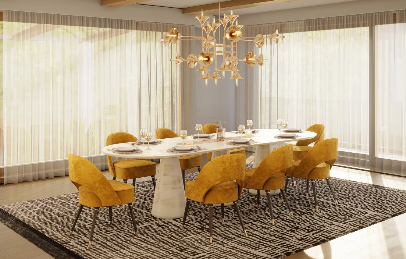 Photo wallpaper design, style, room, interior, dining room, Unveiling the Top Dining Room Design Trends, 2025 Design …