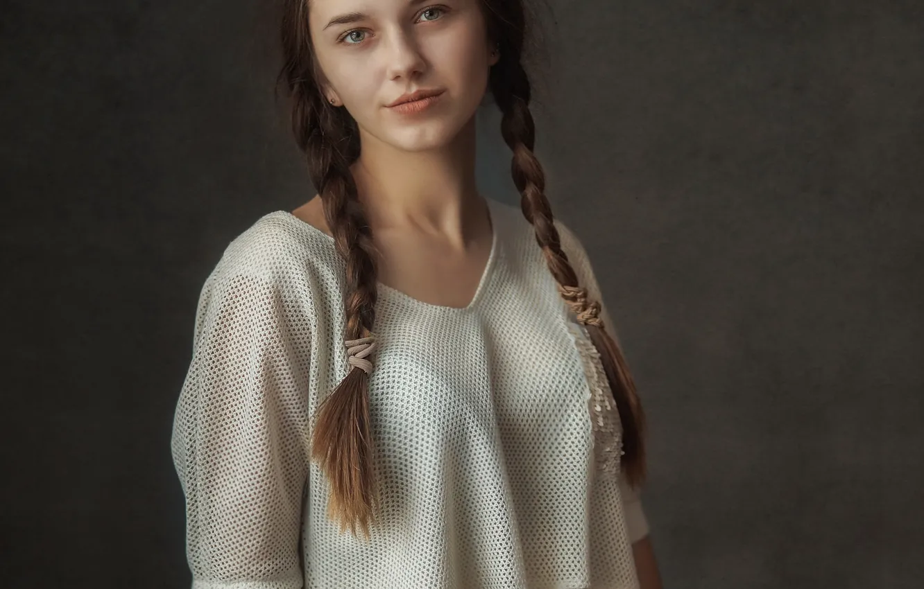 Photo wallpaper Anya, the beauty, braids, * Filimoshin Ilya