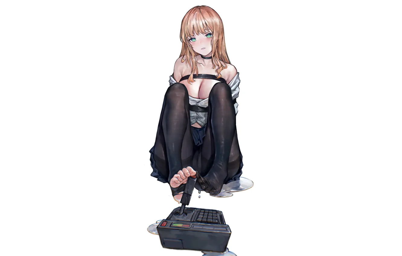 Photo wallpaper kawaii, girl, hot, sexy, wet, boobs, anime, controller