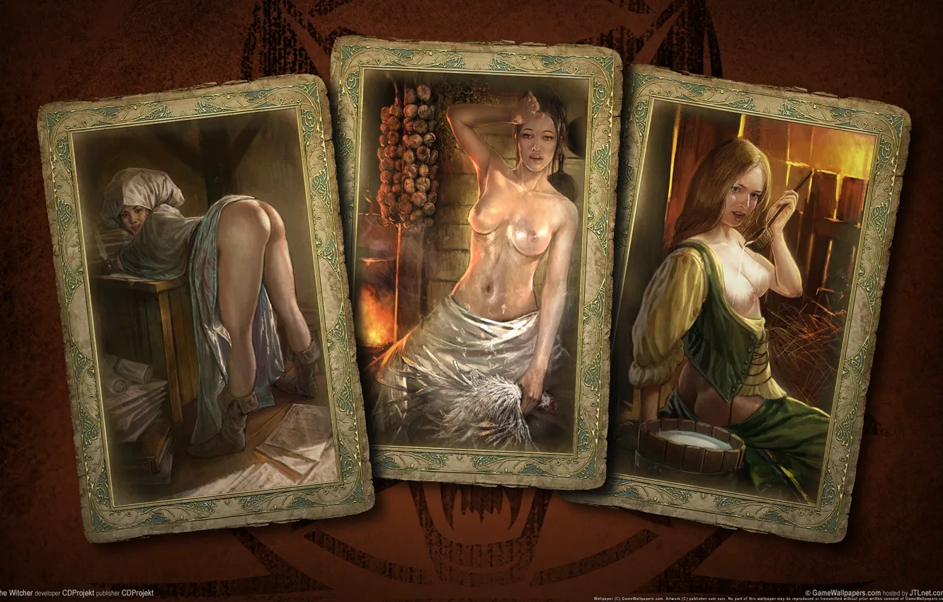 Photo wallpaper card, girls, the Witcher