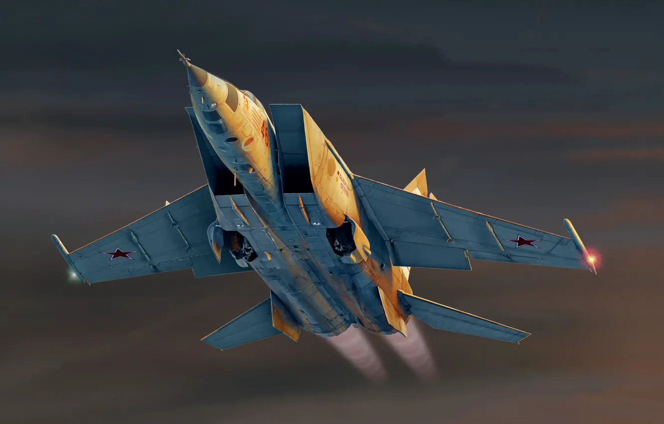 Photo wallpaper USSR, High-altitude interceptor, MiG-25РБТ, combat aircraft