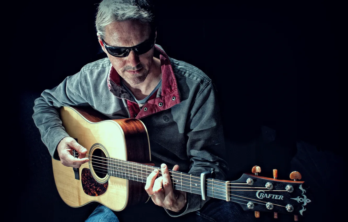 Photo wallpaper music, guitar, male