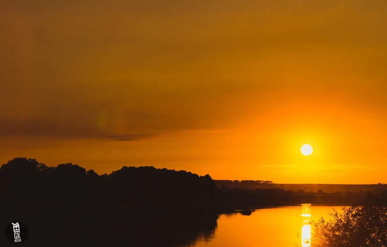 Photo wallpaper the sun, sunset, nature, GK media, Grigory Karaman, Kaluga, Kaluga