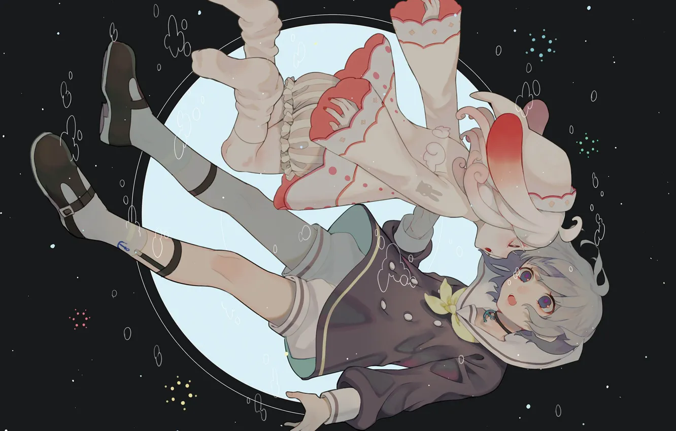 Photo wallpaper drop, art, girl