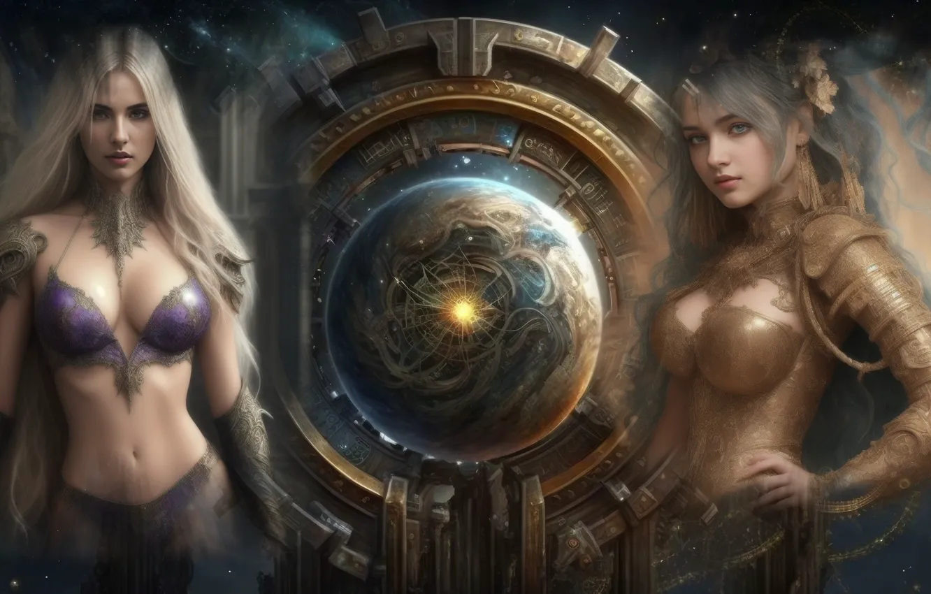 Photo wallpaper girl, magic, fanetti