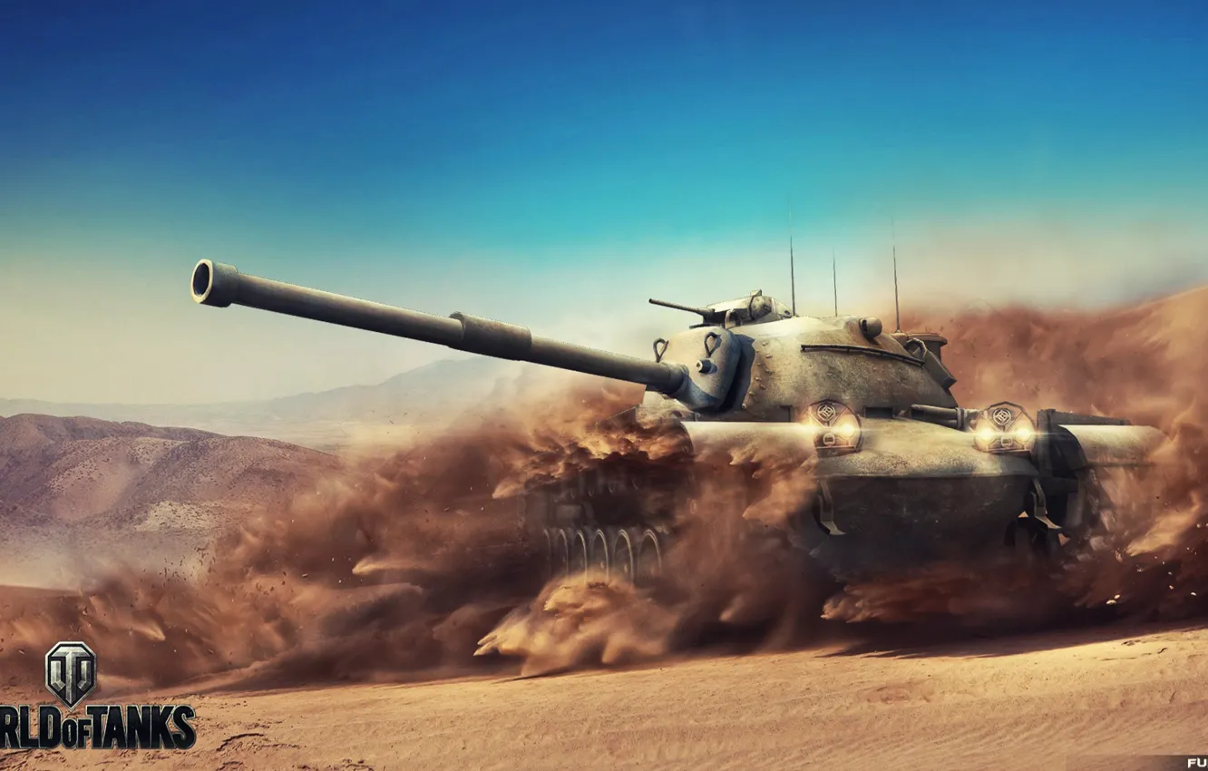 Photo wallpaper the game, art, World of Tanks, Wargaming, FuriousGFX, M48A1 Patton