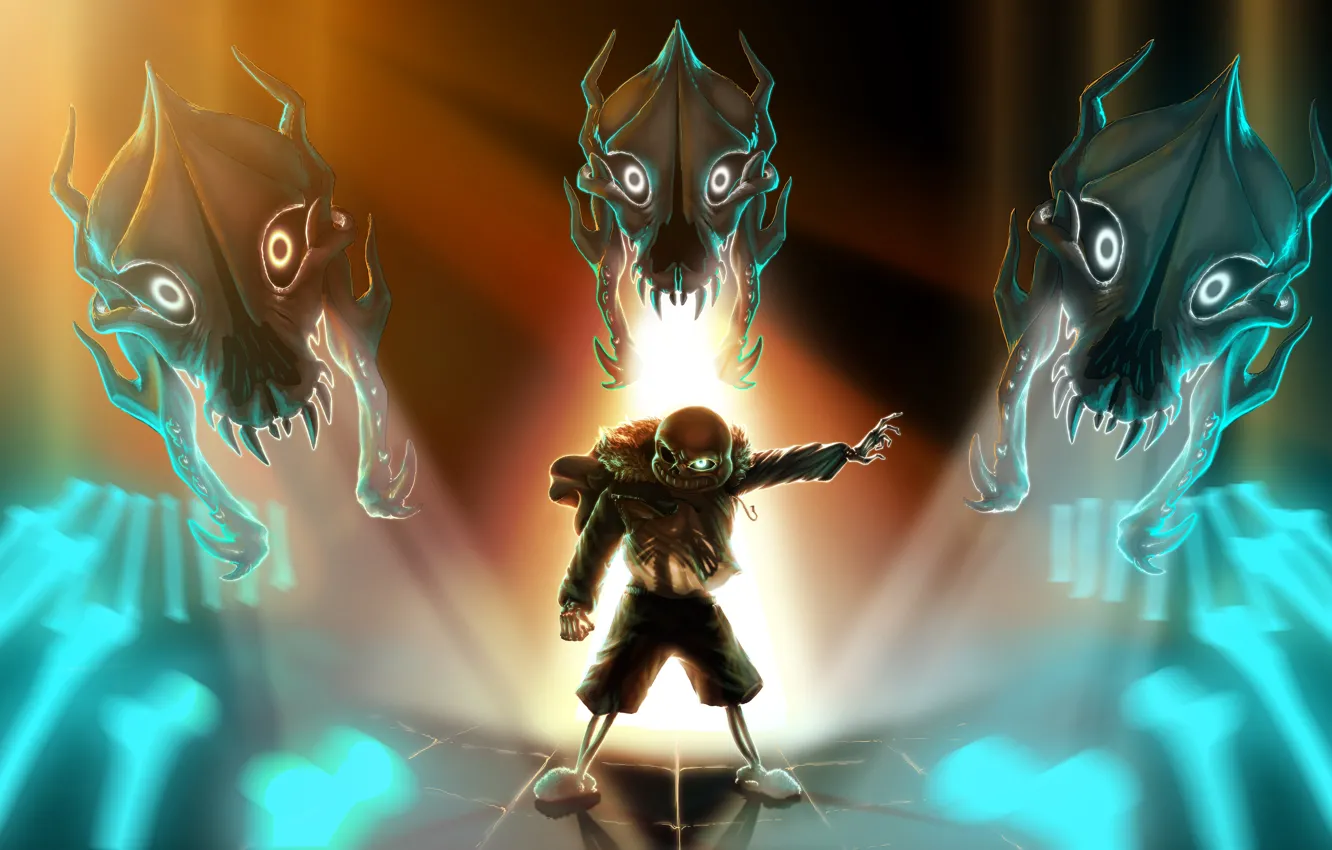 Photo wallpaper characters, Undertale, Sans, Undertail