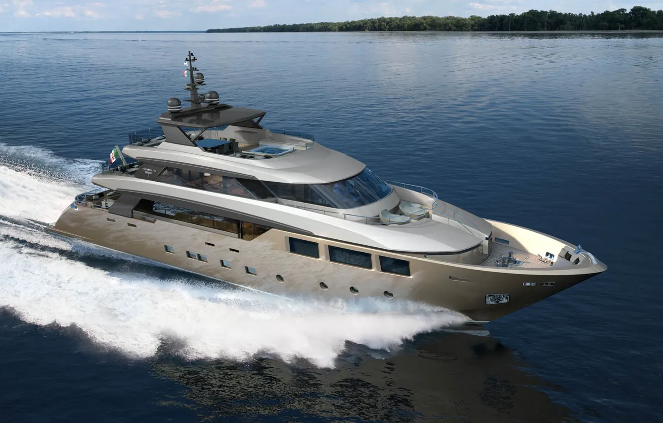 Photo wallpaper megayacht, Tecnomar, swim 40, Superyacht