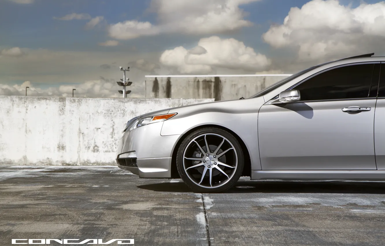 Photo wallpaper clouds, lights, Wheels, Acura TL, Concave, CW-S5, Concave