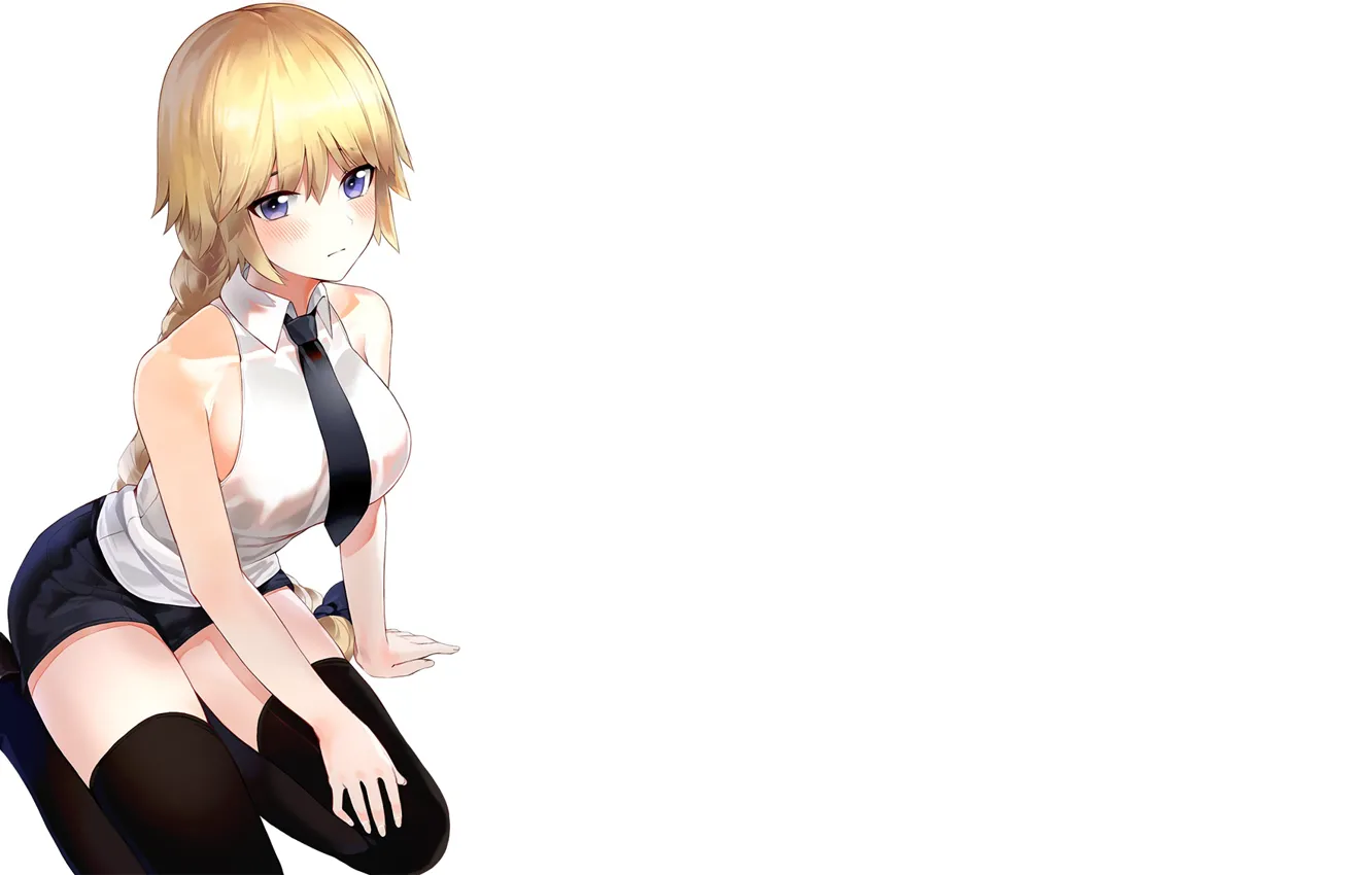 Photo wallpaper look, girl, white background, Fate / Grand Order