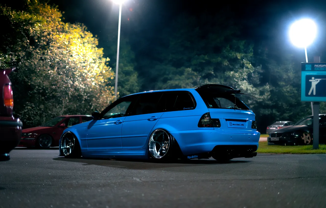 Photo wallpaper BMW, stance, Static, lowdaily, BMW E46, azkojk