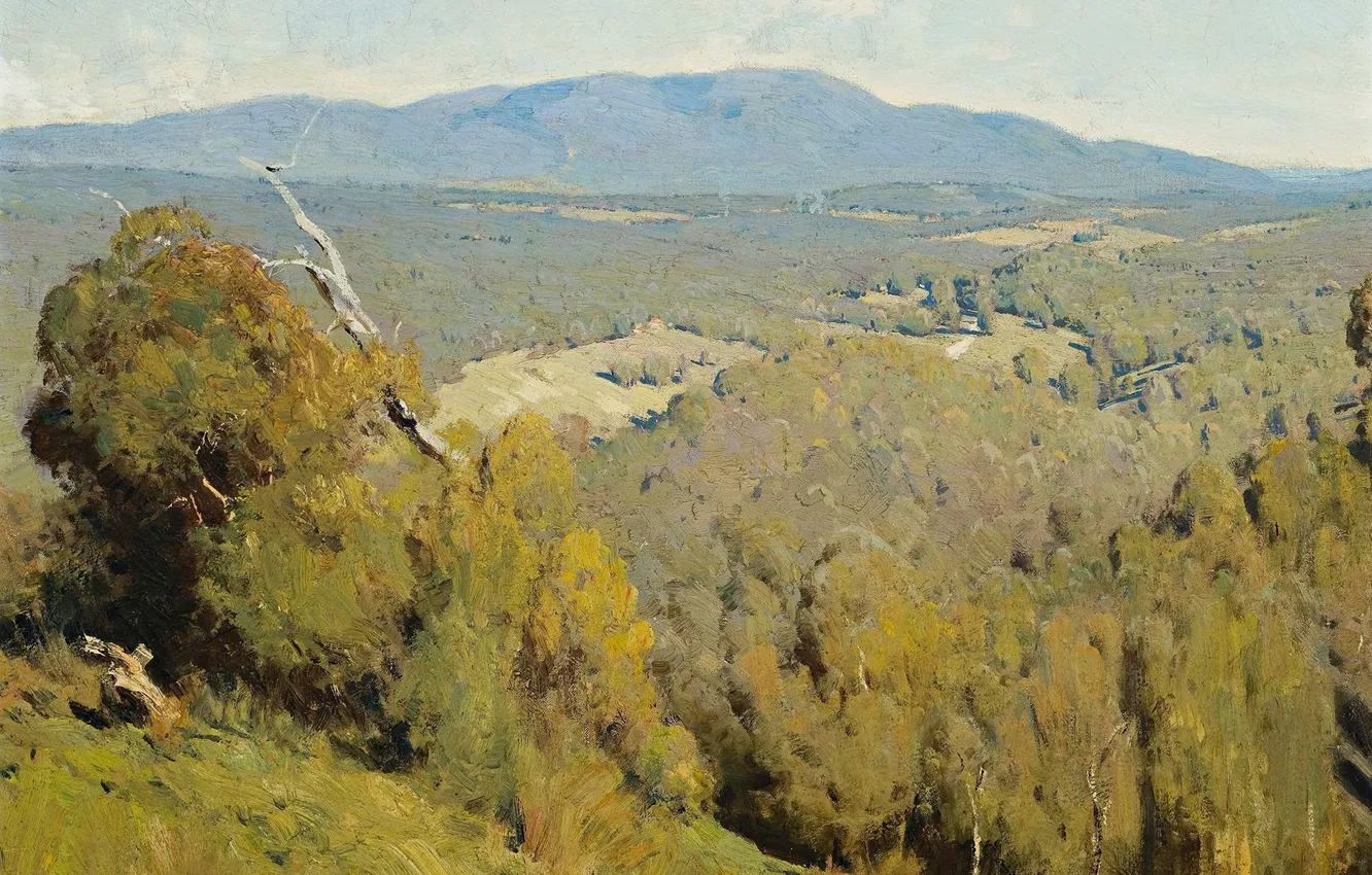 Photo wallpaper picture, 1918, Penleigh Boyd, Penley Boyd, The landscape of the Yarra valley
