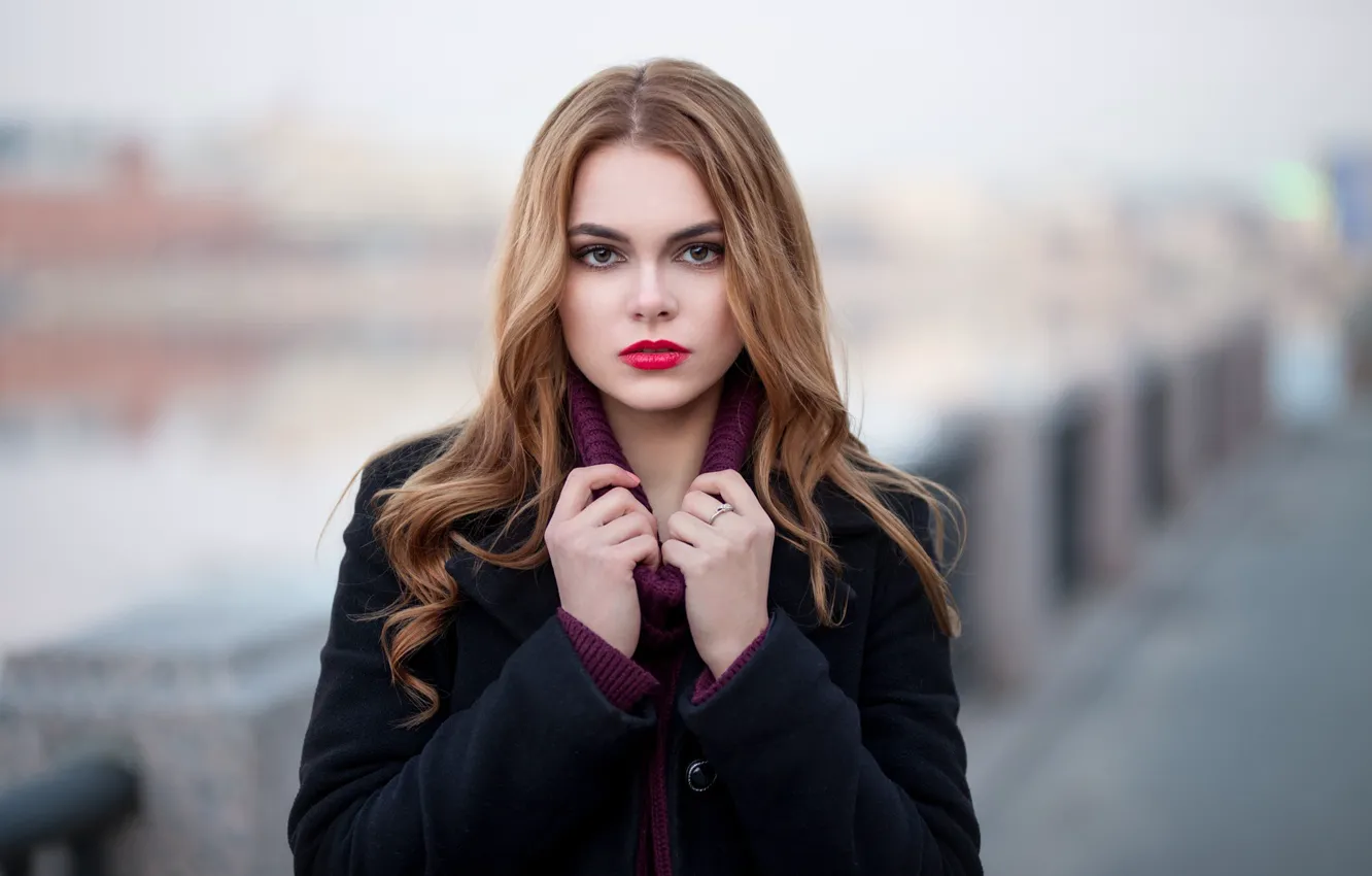 Photo wallpaper look, pose, model, portrait, hands, makeup, hairstyle, beauty