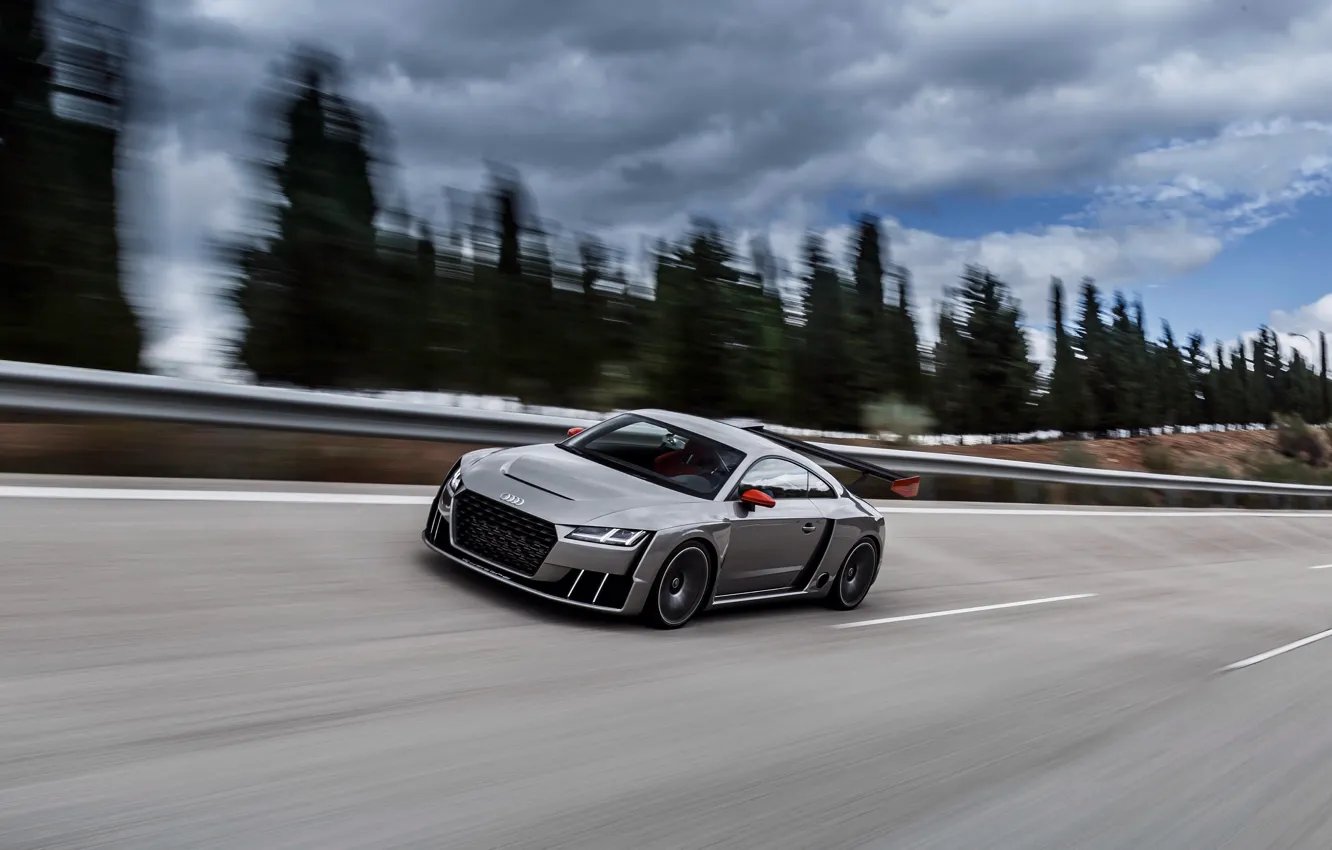 Photo wallpaper car, Concept, Audi, car, road, in motion, sky, TT