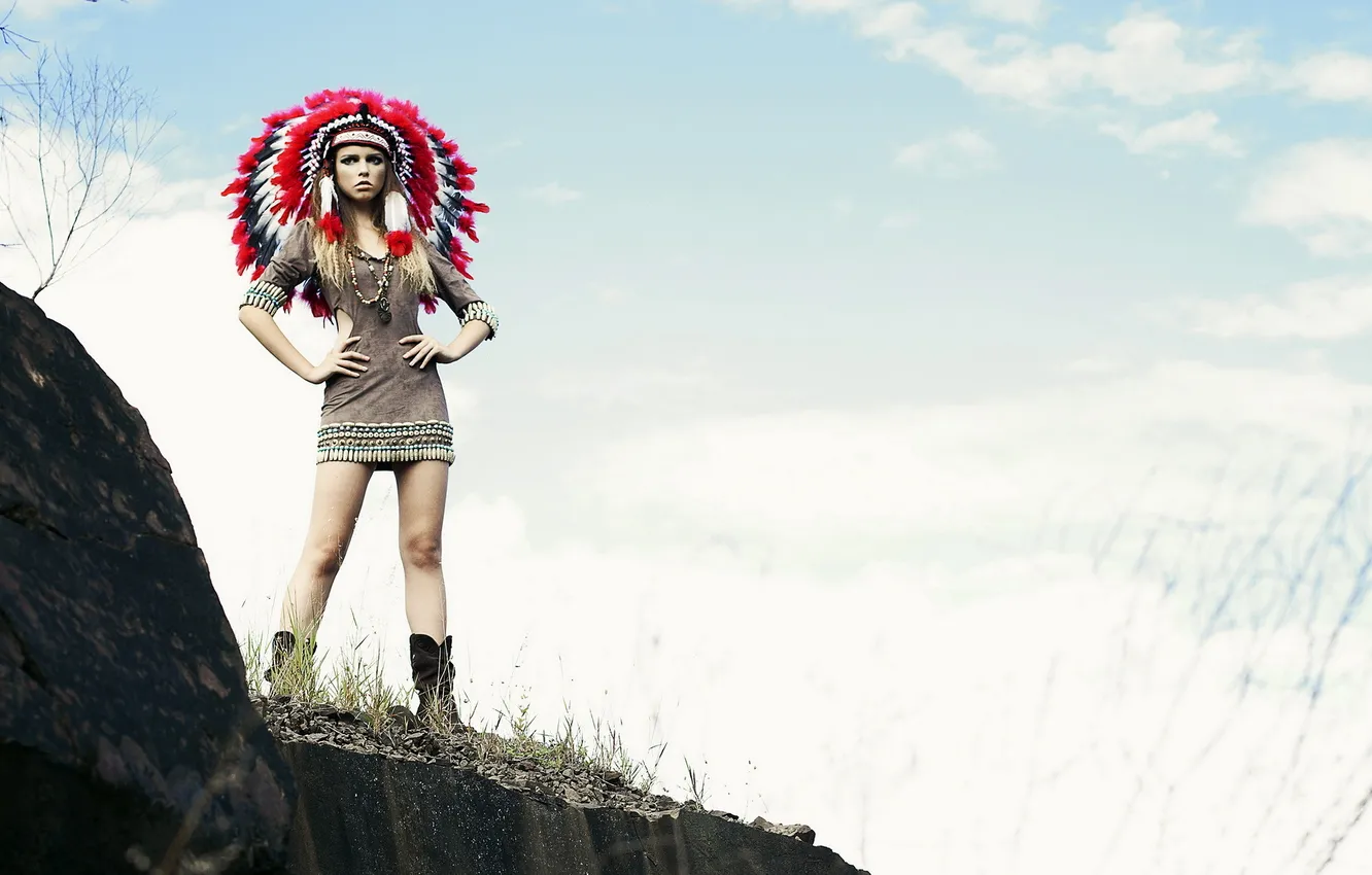 Photo wallpaper girl, pose, background