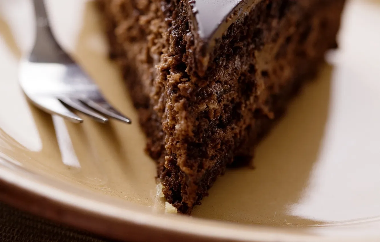 Photo wallpaper Wallpaper, food, chocolate, cake, cake, piece, cake, sweet