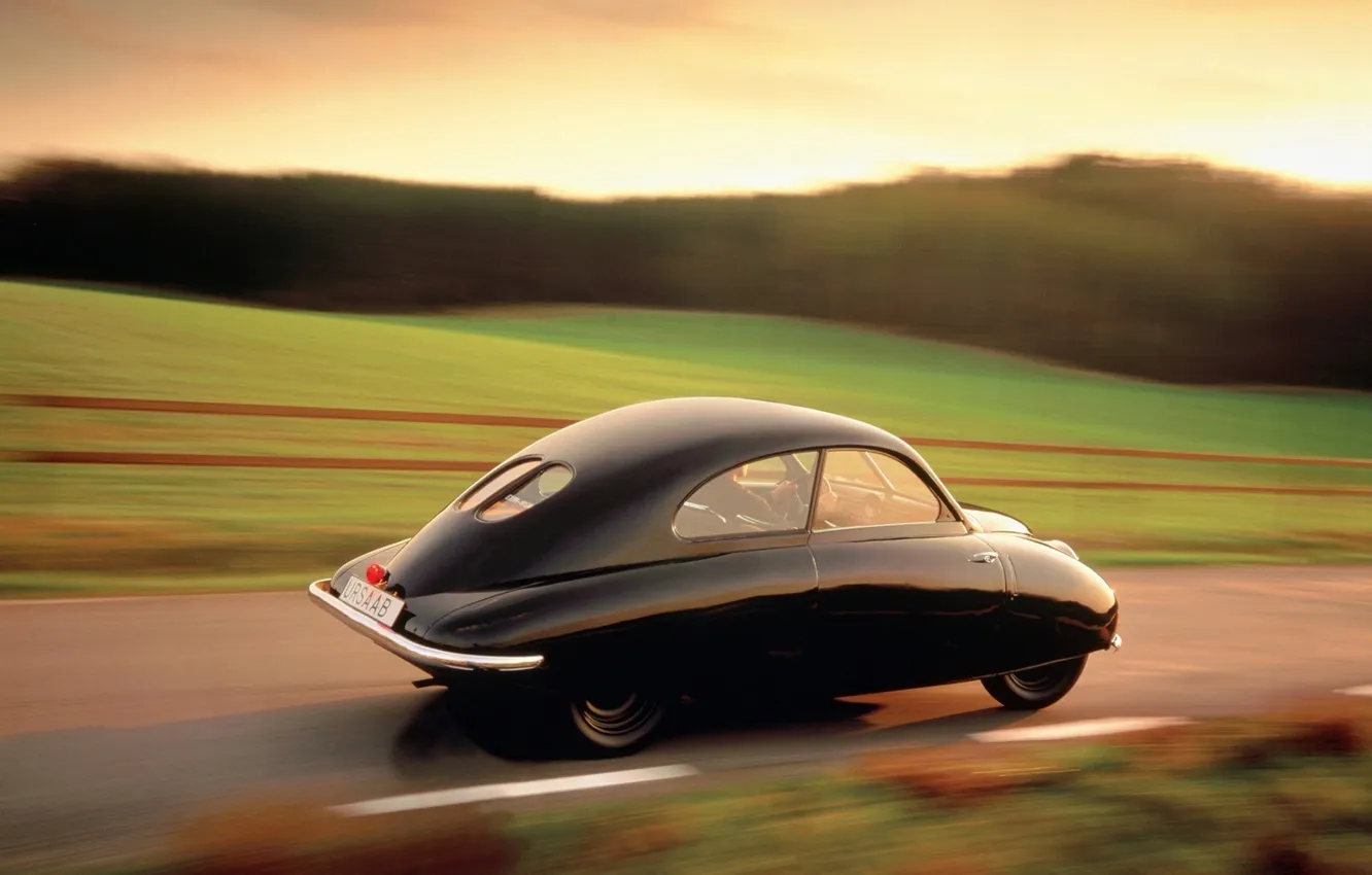 Photo wallpaper road, machine, black, blur, You CAN, skorosti, ursaab