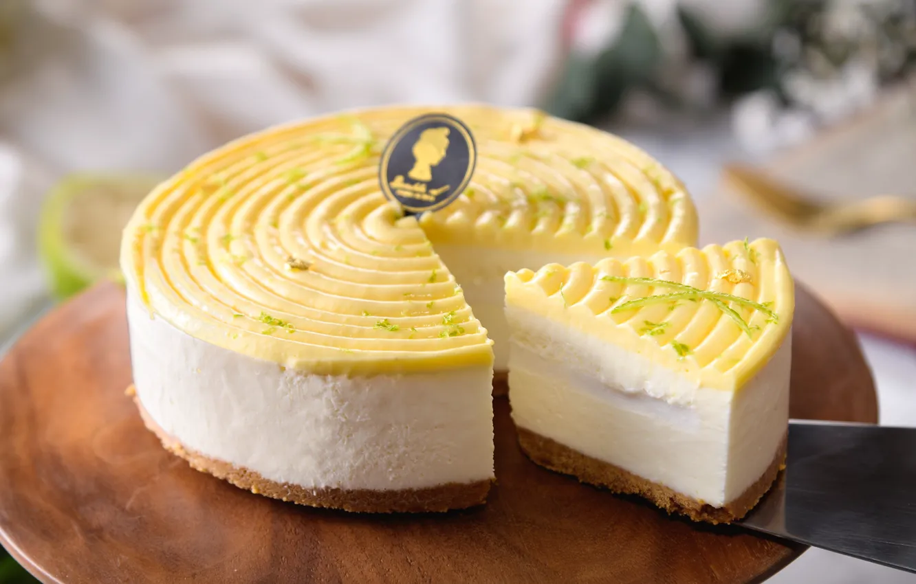 Photo wallpaper cake, cheesecake, peel