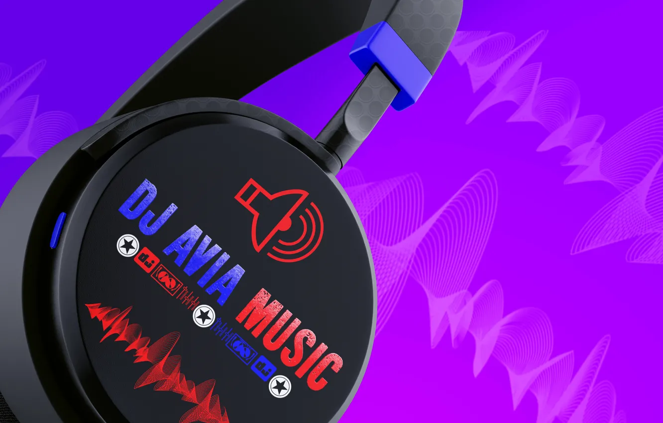 Photo wallpaper background, headphones, Music, DJ, DJ AVIA