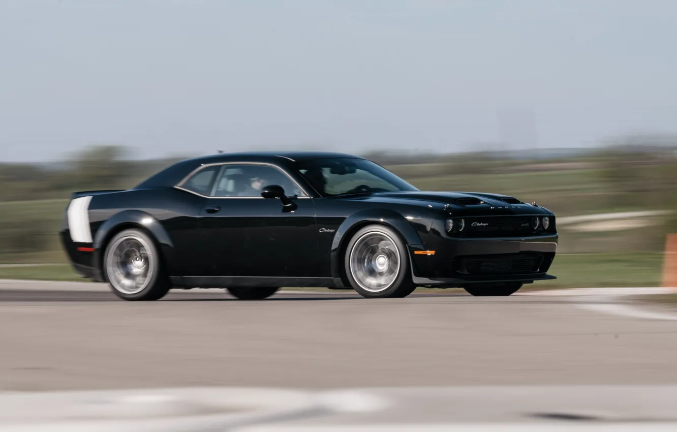 Photo wallpaper Dodge, Challenger, speed, drive, Dodge Challenger SRT Black Ghost