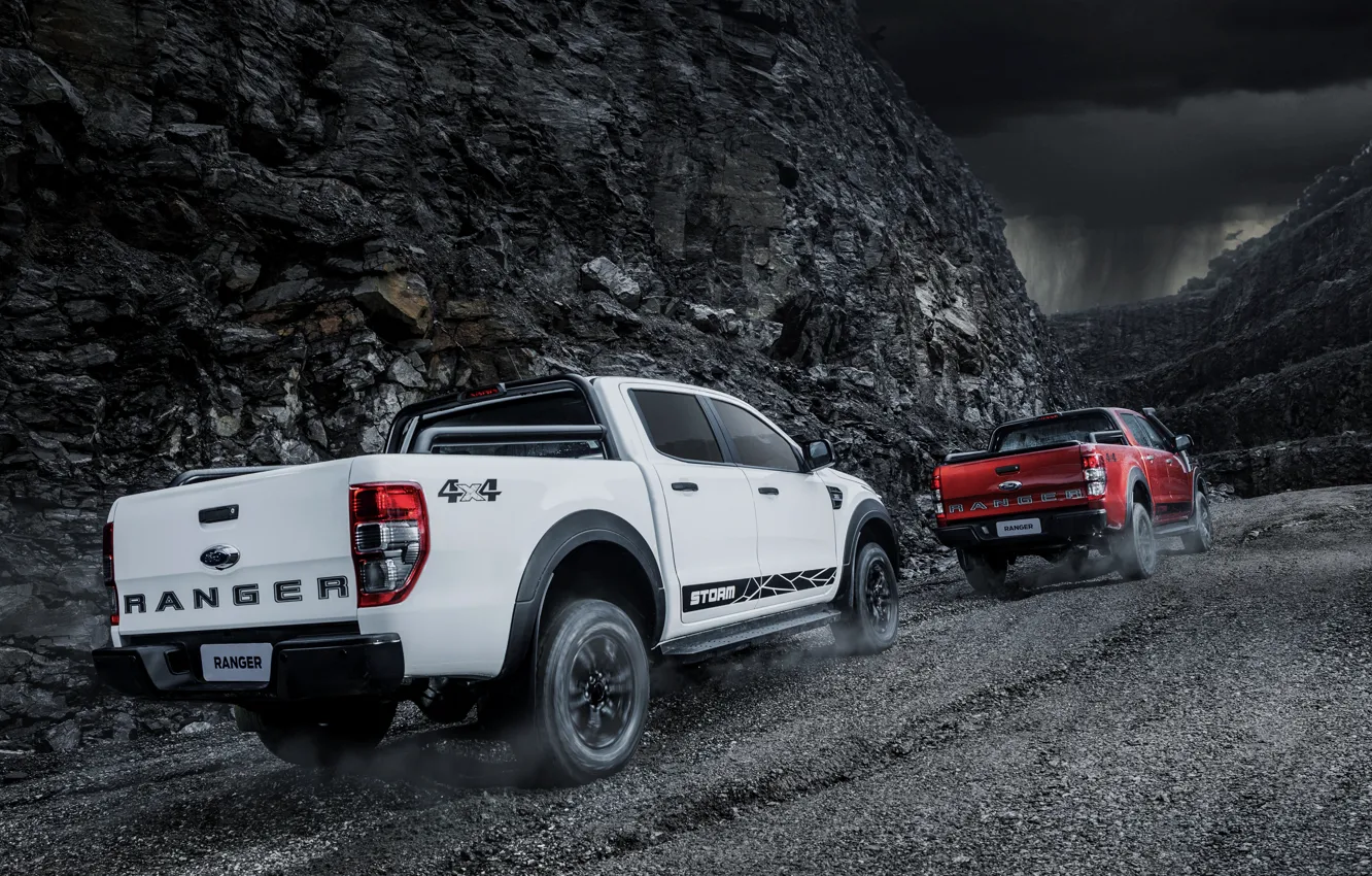 Photo wallpaper movement, the slopes, Ford, pickup, Storm, breed, Ranger, 2020