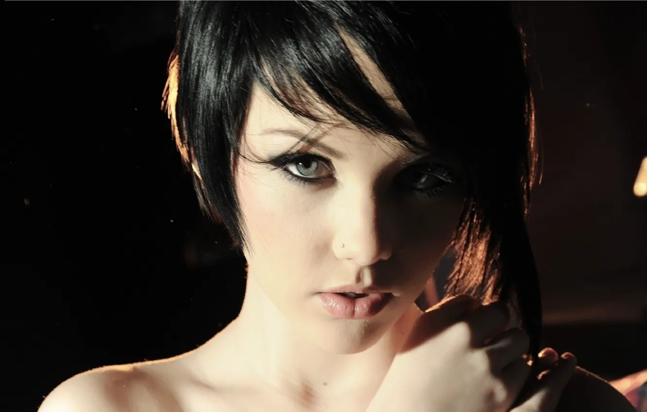 Photo wallpaper look, girl, model, brunette, Mellisa Clarke