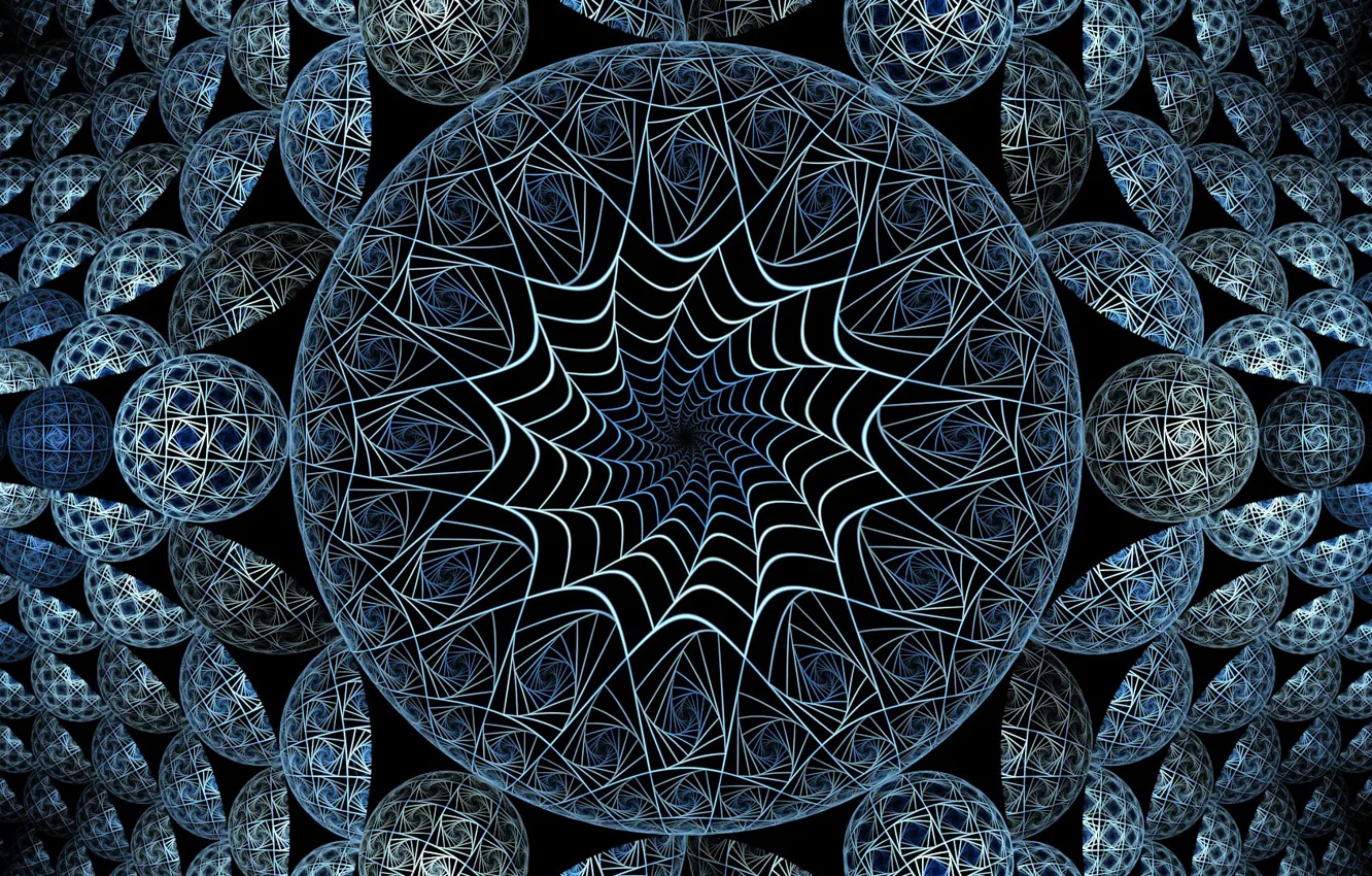Photo wallpaper line, pattern, round, symmetry