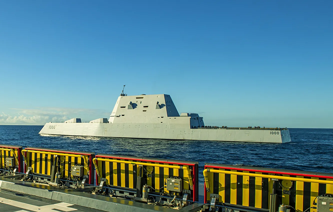 Photo wallpaper squadron, destroyer, Zumwalt