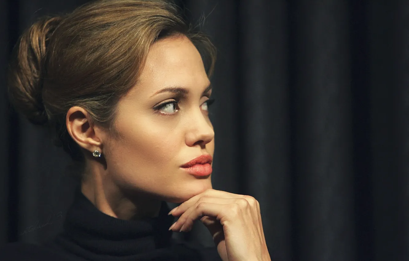 Photo wallpaper look, actress, Angelina Jolie, lips, celebrity, angelina jolie