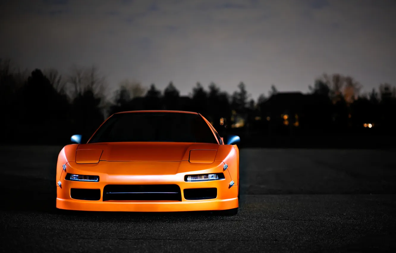 Photo wallpaper orange, Honda, Honda, orange, Acura, Acura, NSX