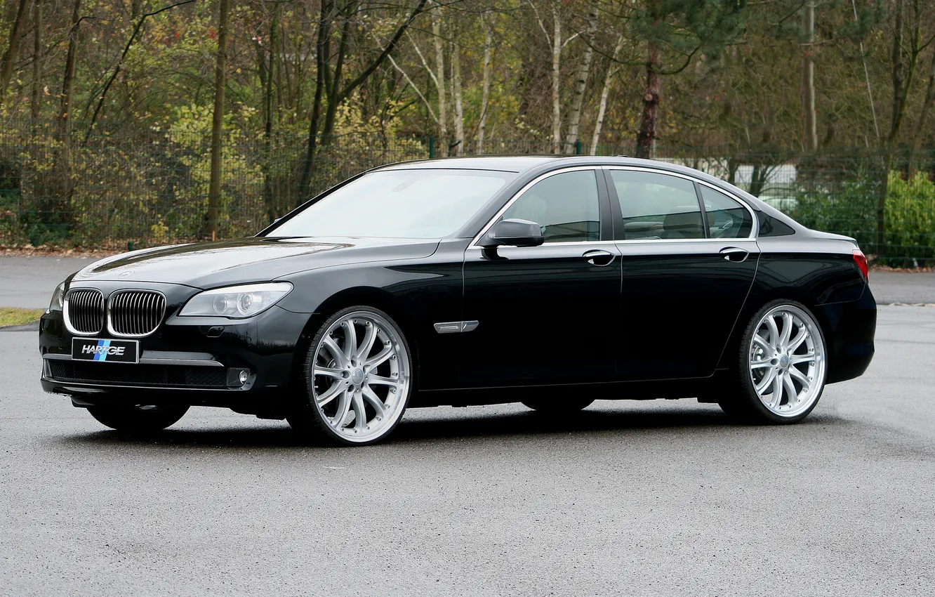 Photo wallpaper forest, black, BMW, drives, Beha, Hartge, 7 series, Beska ))