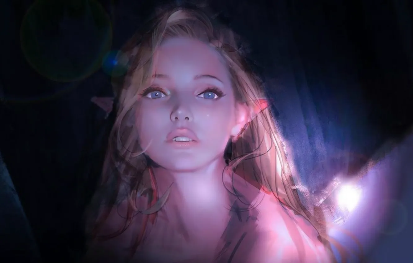 Photo wallpaper girl, fantasy, elf, art