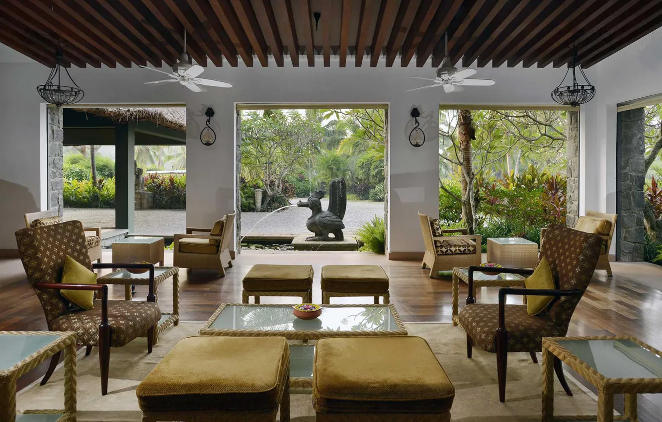 Photo wallpaper Villa, interior, living room