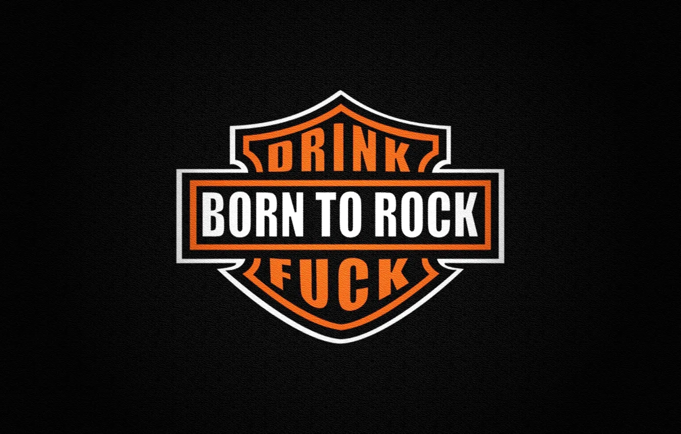 Photo wallpaper rock, fuck, Harley Davidson, drink