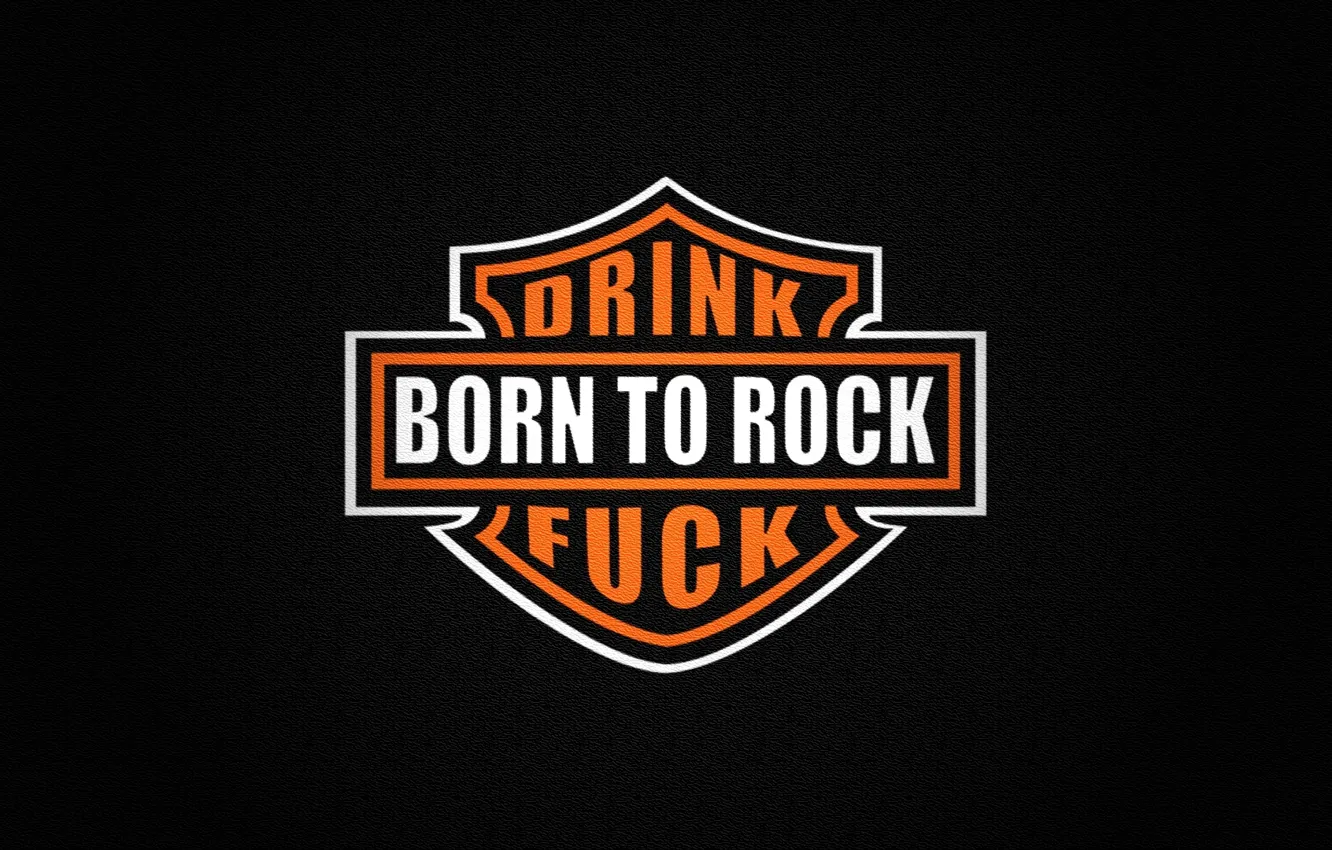 Photo wallpaper Harley Davidson, rock, fuck, drink