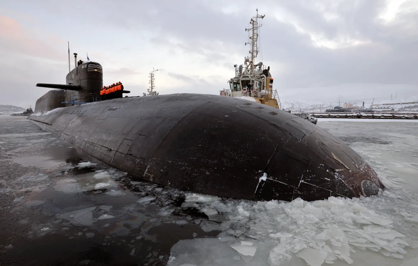 Photo wallpaper cruiser, underwater, atomic, Verkhoturye