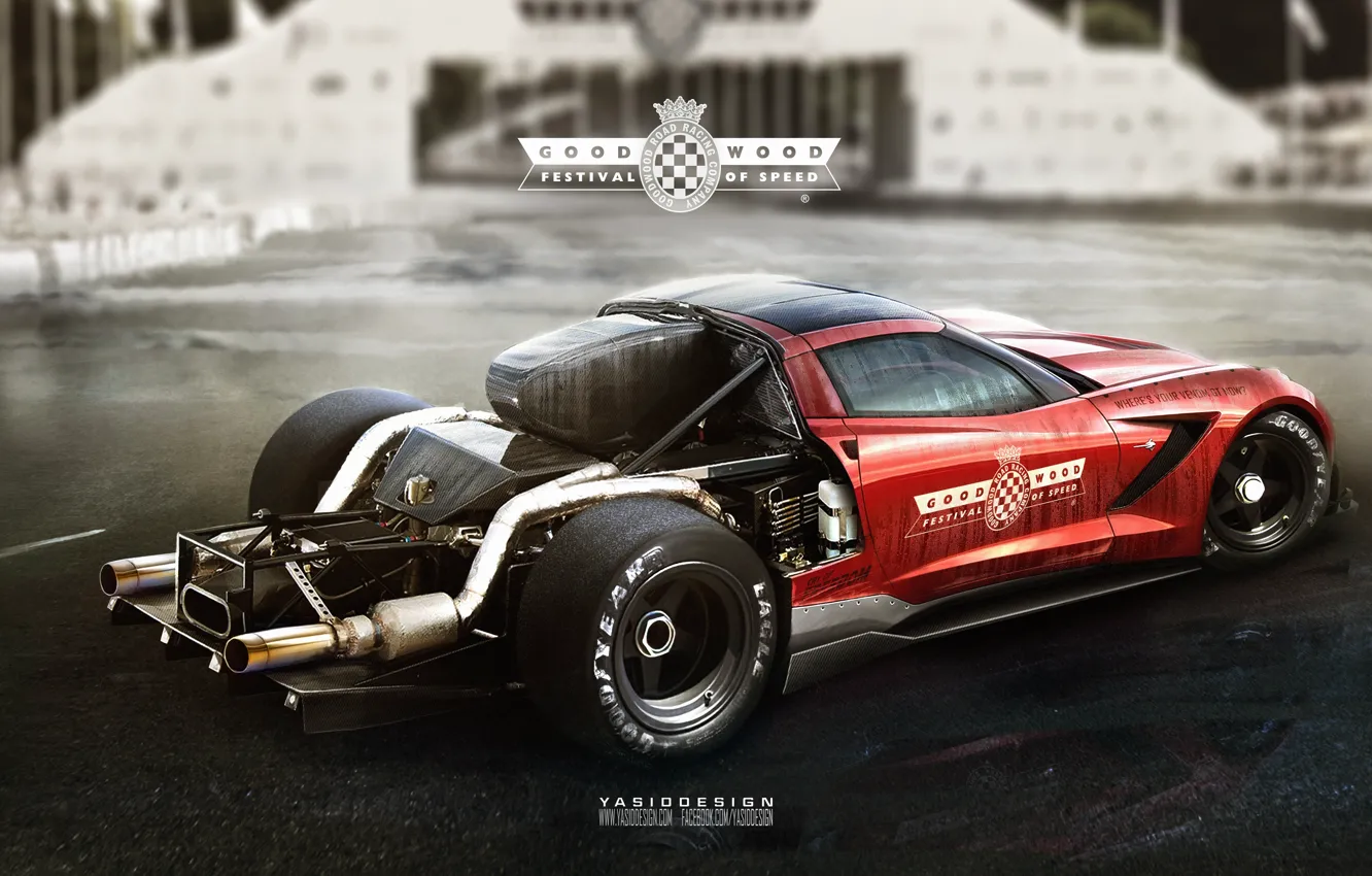Photo wallpaper Corvette, YASIDDESIGN, Hillclimb
