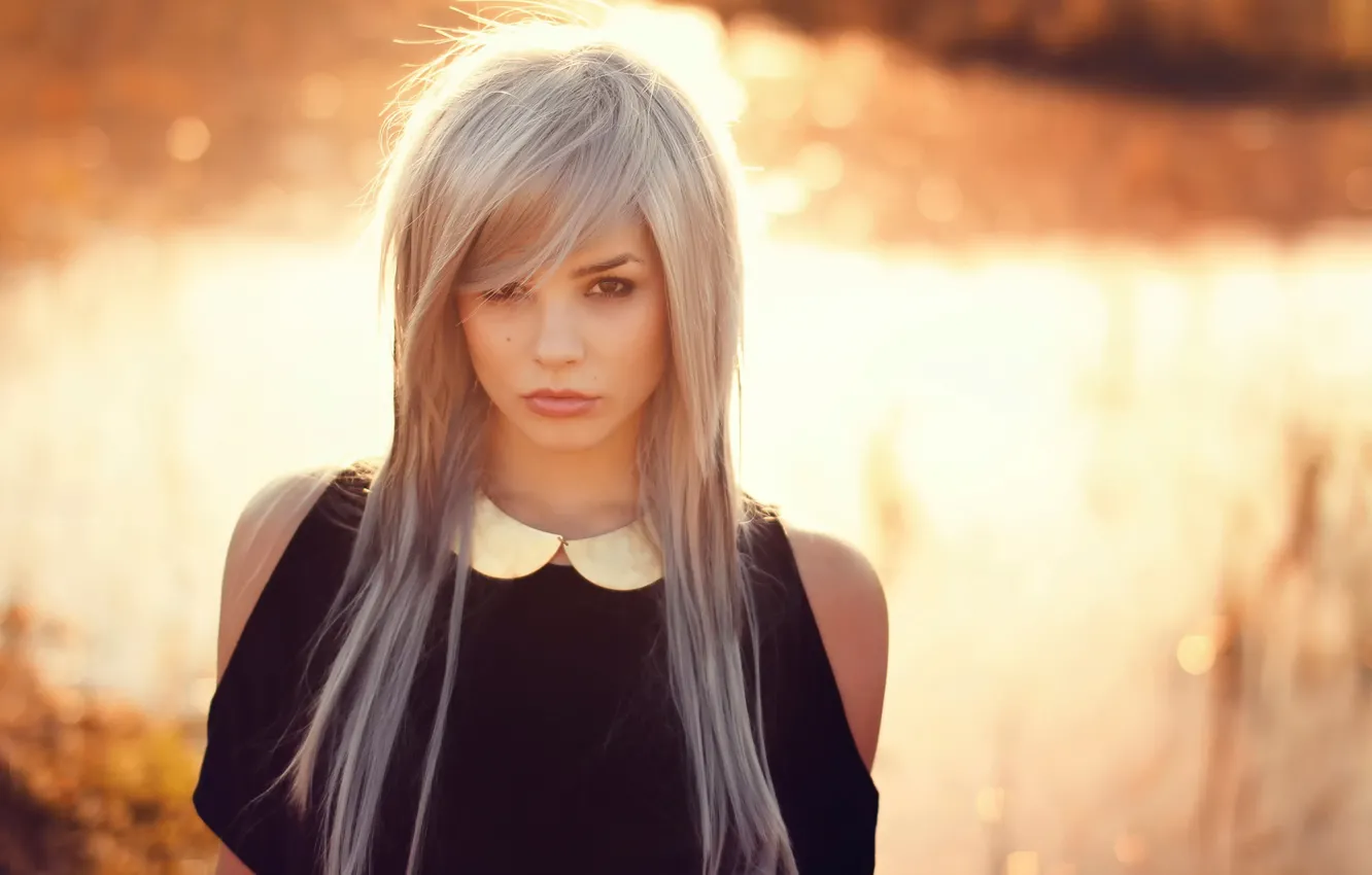 Photo wallpaper glare, portrait, Julia, sunlight