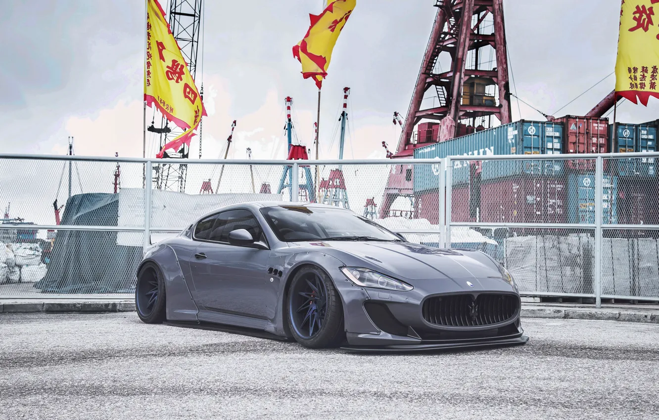 Photo wallpaper Maserati, GranTurismo, Grey