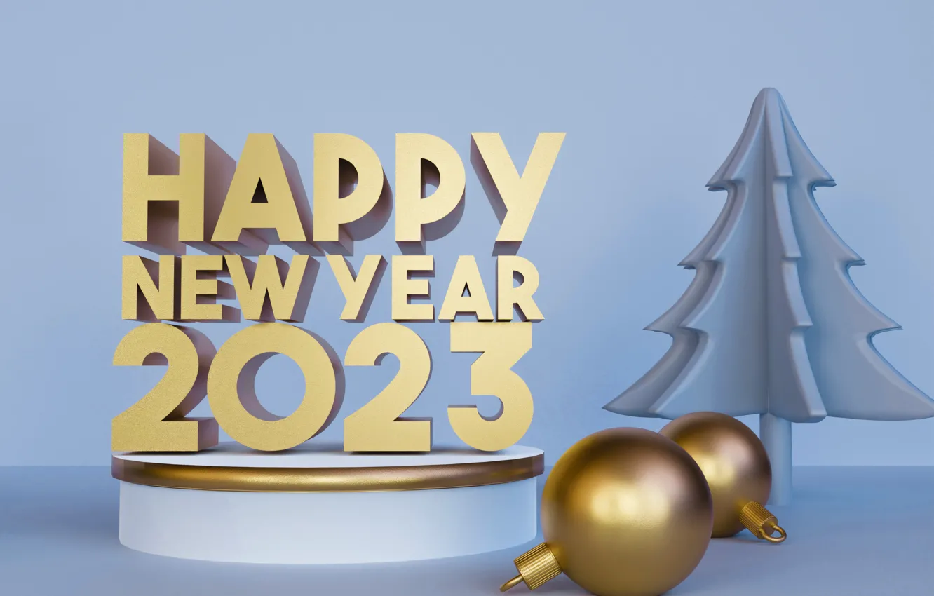 Photo wallpaper the inscription, new year, date, 2023