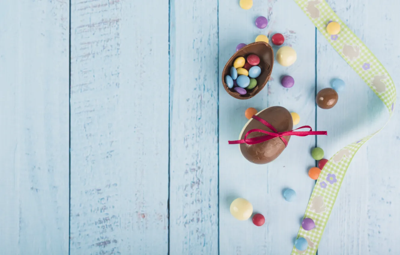 Photo wallpaper candy, tape, sweets, chocolate eggs