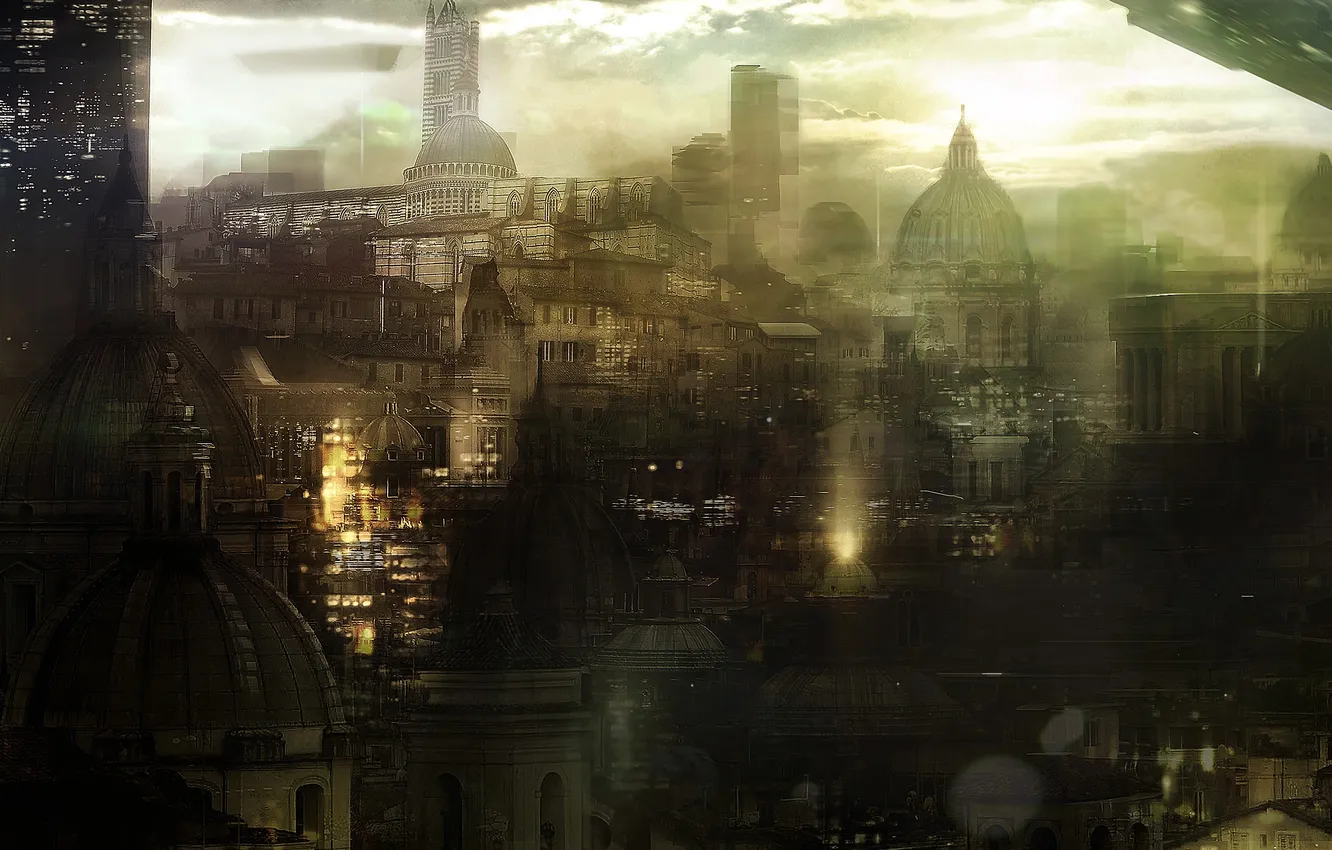 Photo wallpaper the city, building, the dome, Concept Art, Distant Star, Orthan