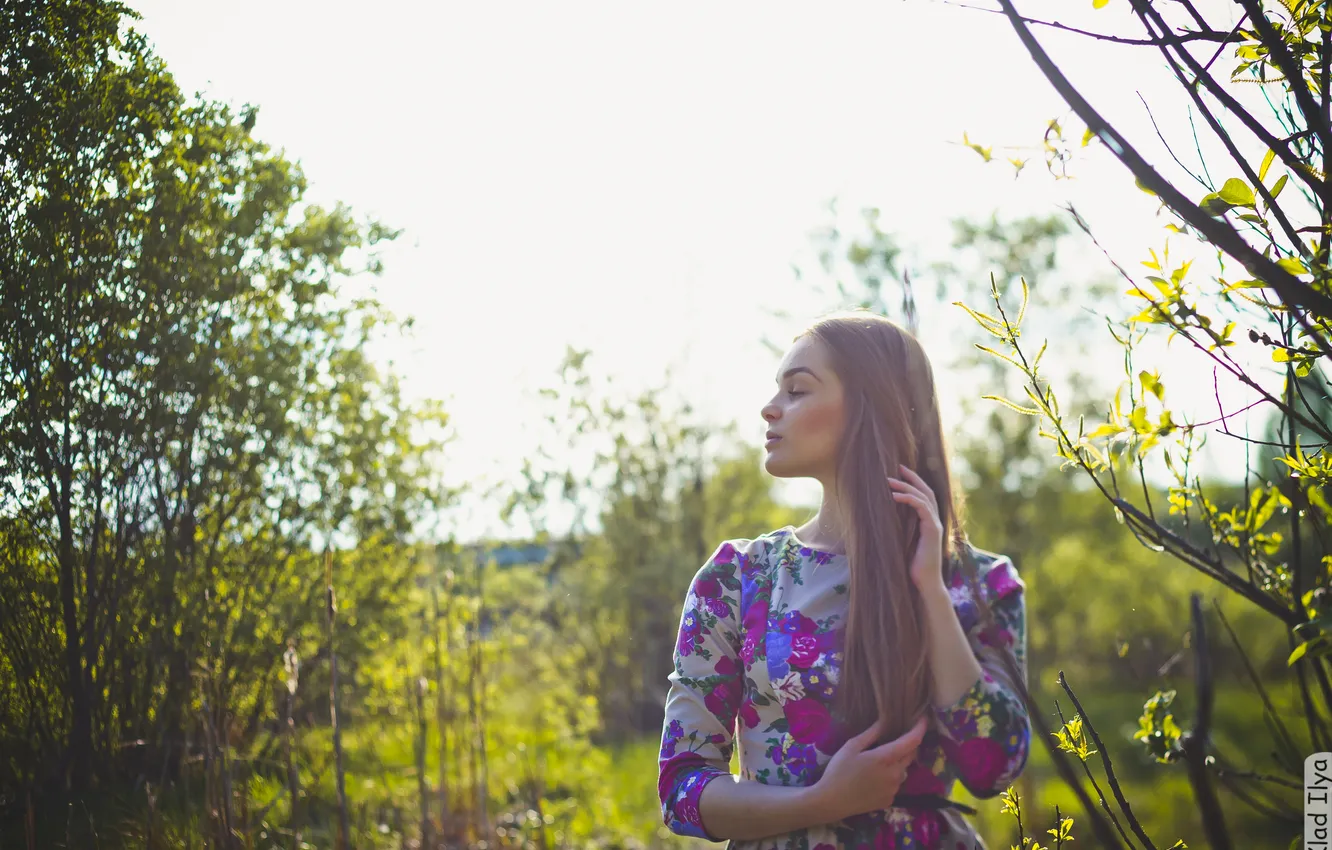 Photo wallpaper girl, the sun, dress, photographer, girl, photography, photographer, Ilya Klad